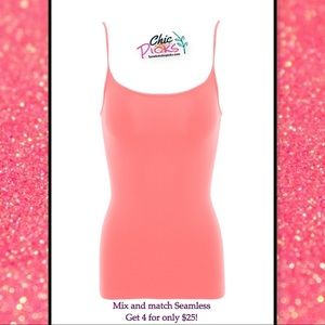 💥 5 for $25! Seamless Coral Cami Tank Top